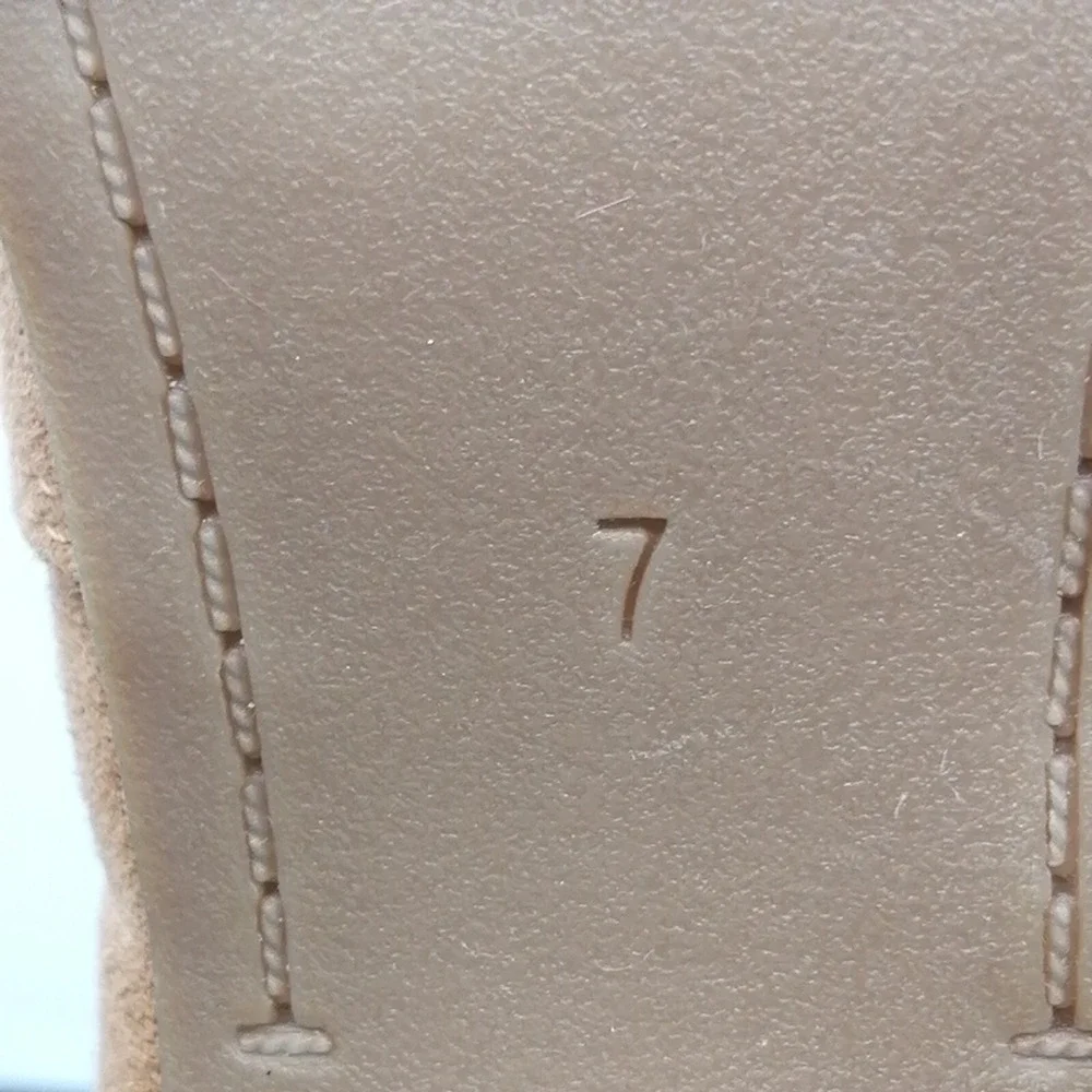 Old Navy Womens Western Ankle Boot Tan Cuban Heel Side Zip Pointed Toe 7